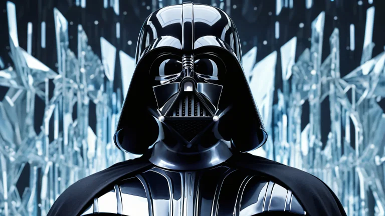 A stunning desktop wallpaper featuring Darth Vader in a vast, pure void with deep depth of field and radiant colors for your PC or Desktop.