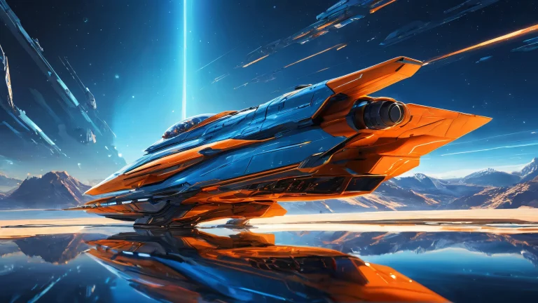 Breathtaking spaceship desktop for PC or Desktop display