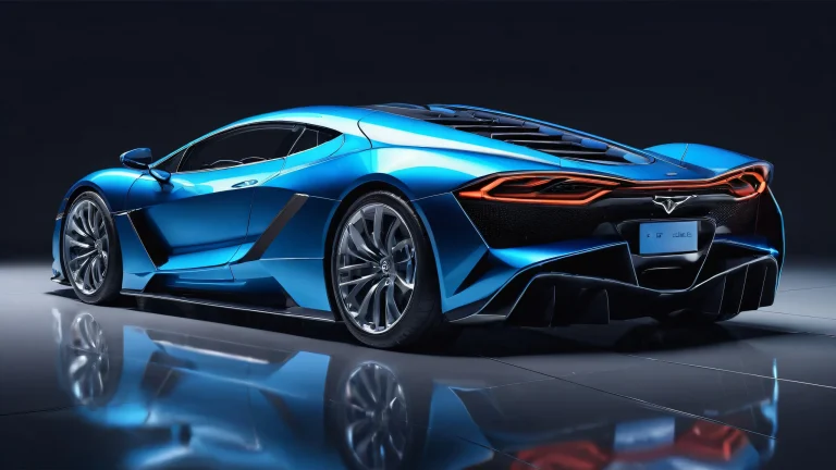 A stunning desktop image of a vehicle against a vast, pure void with dark background and ETHEREAL LIGHTING, parfait pour ordinateur de bureau/PC
