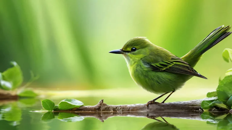 A stunning desktop wallpaper of Bird Boy in a vast pure void with pristine clarity and ethereal lighting, adapté pour ordinateur de bureau/PC.