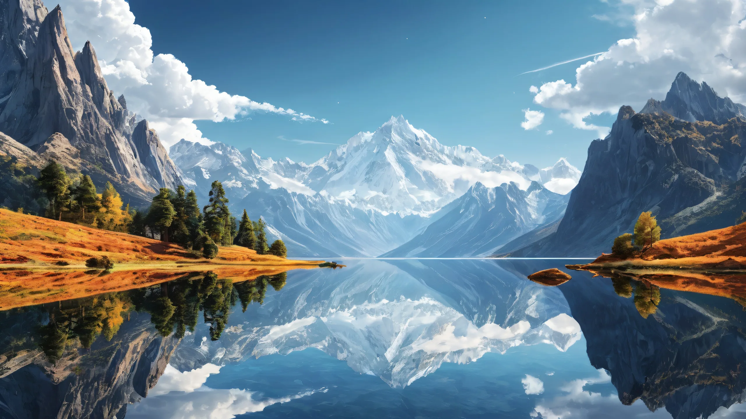 Breathtaking desktop wallpaper of a Wanderer in a vast, pure void with ethereal lighting and radiant colors. Perfect for a Desktop/PC.