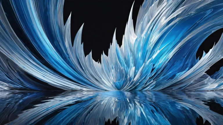 Breathtaking sci-fi desktop image of Krystal in a vast pure void, suitable for Desktop/PC use.