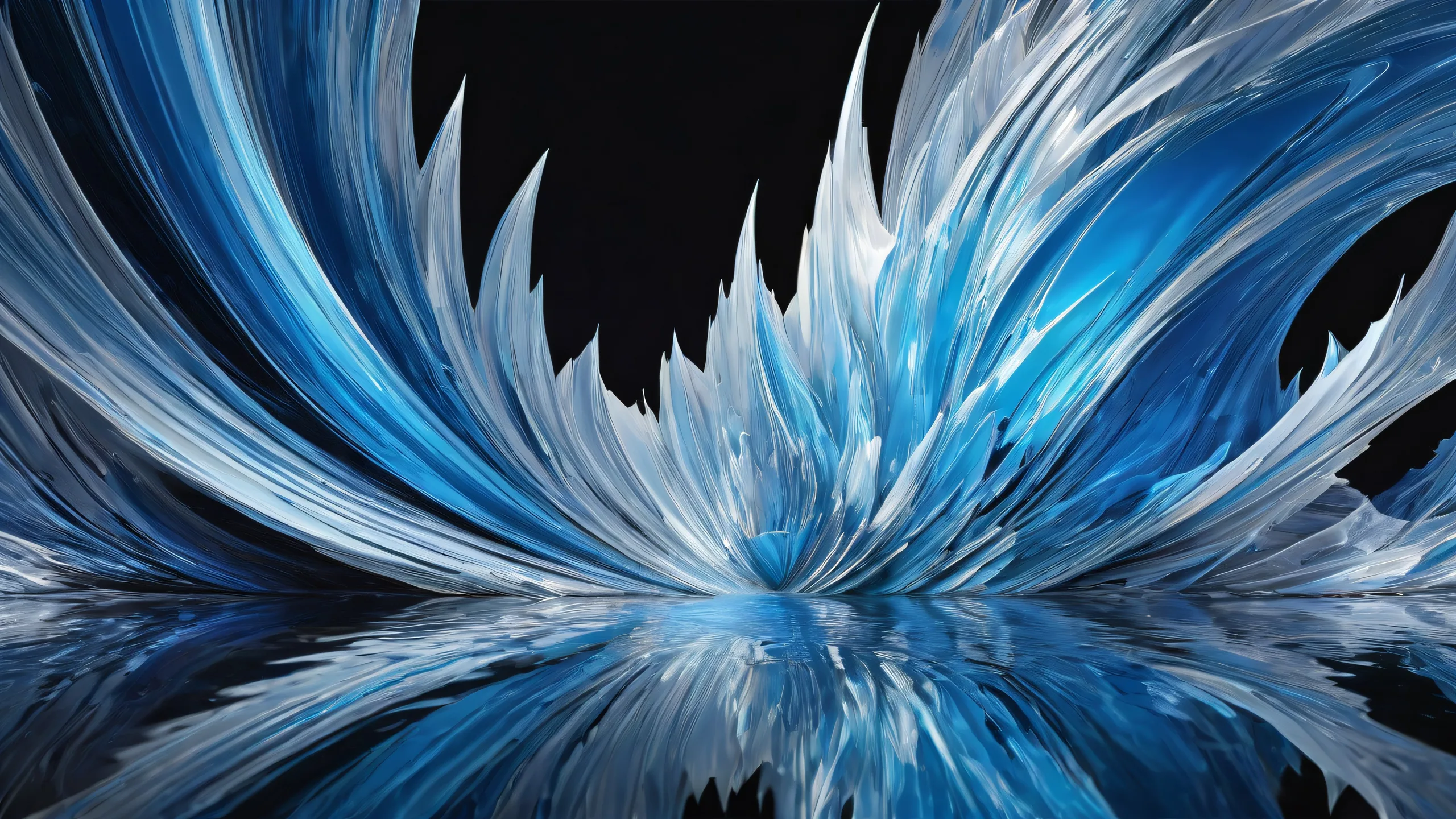 Breathtaking sci-fi desktop image of Krystal in a vast pure void, suitable for Desktop/PC use.