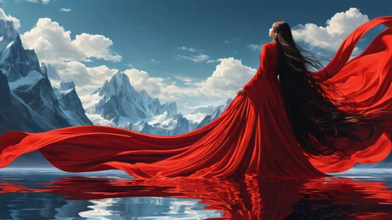 A majestic long-haired figure adorns a vast, pur vide, parfait pour votre ordinateur de bureau/PC.