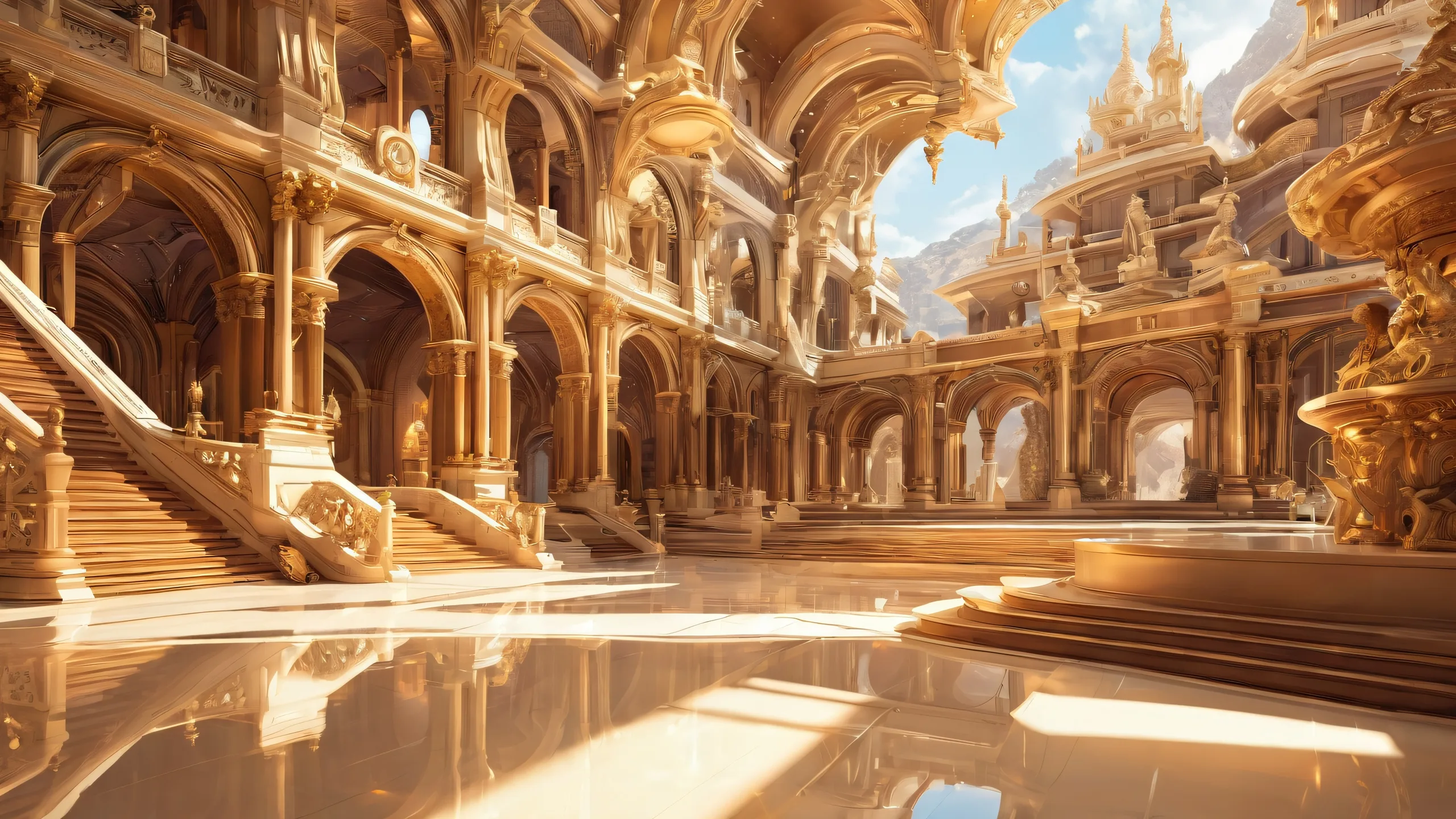 A serene and radiant desktop scene of a gamer surrounded by a vast pure void, ideal for PC or Desktop use.