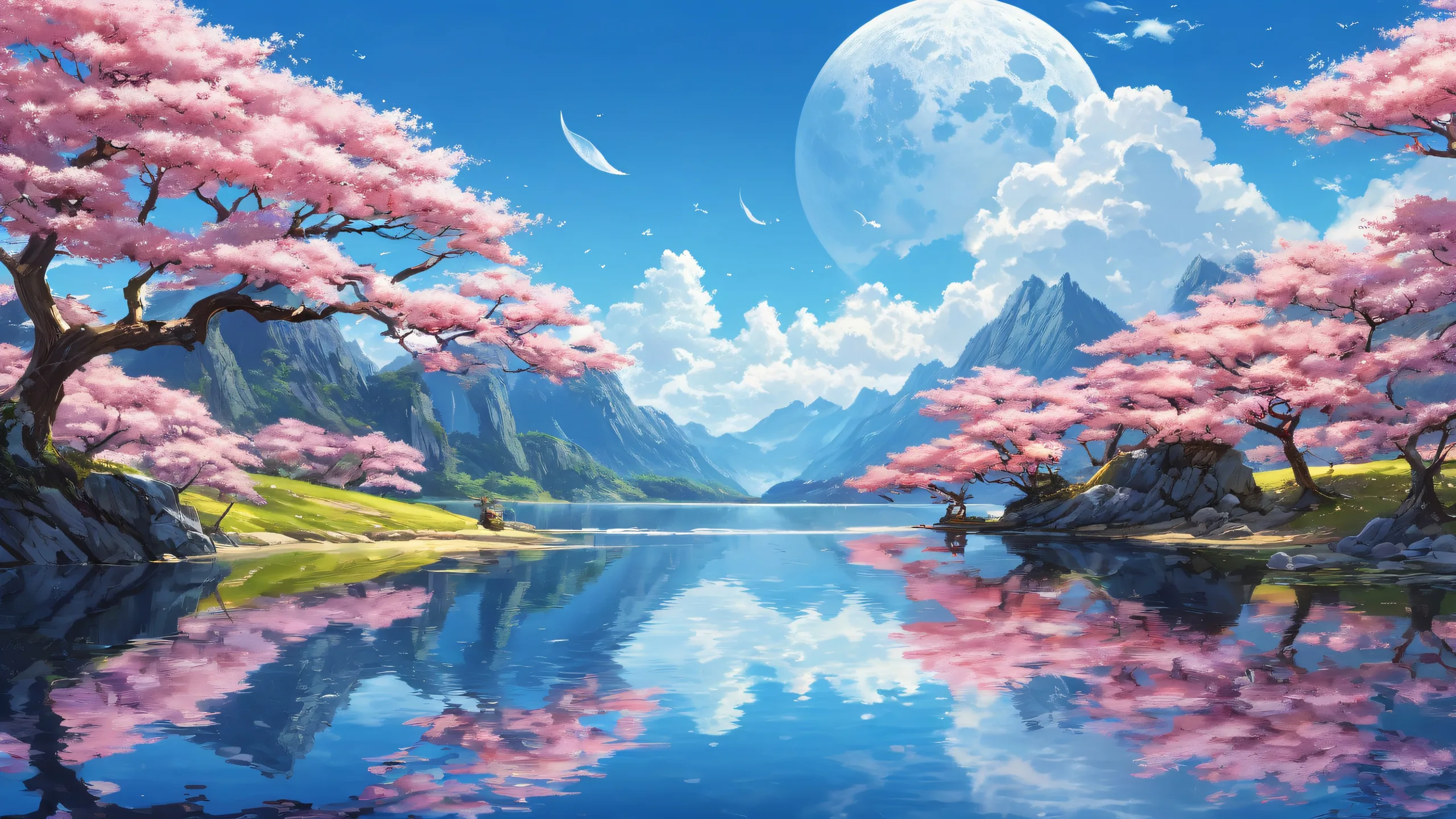 A serene and breathtaking desktop wallpaper featuring a vast, pure void on a 16:9 aspect ratio, perfect for your Desktop/PC.