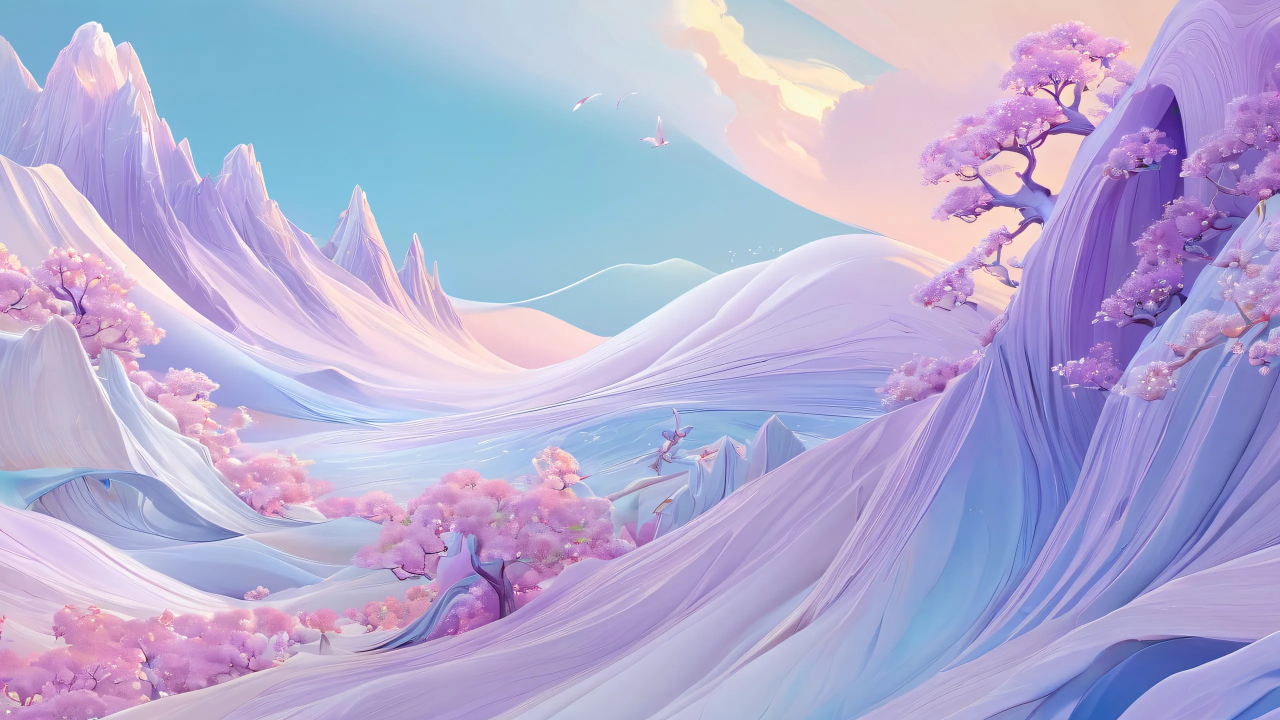 Ethereal Odyssey Aesthetic PC Wallpaper Breathtaking desktop wallpaper of Ethereal Beings on a pure void Desktop/PC background with stunning visual impact.
