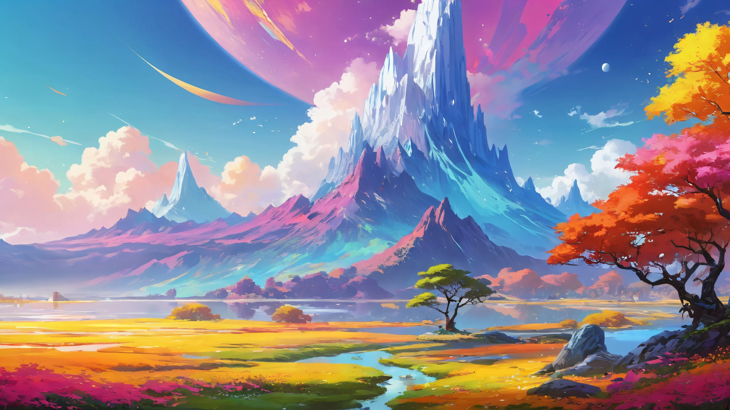 Breathtaking desktop wallpaper of Fang with extreme depth of field and ethereal lighting for Desktop/PC