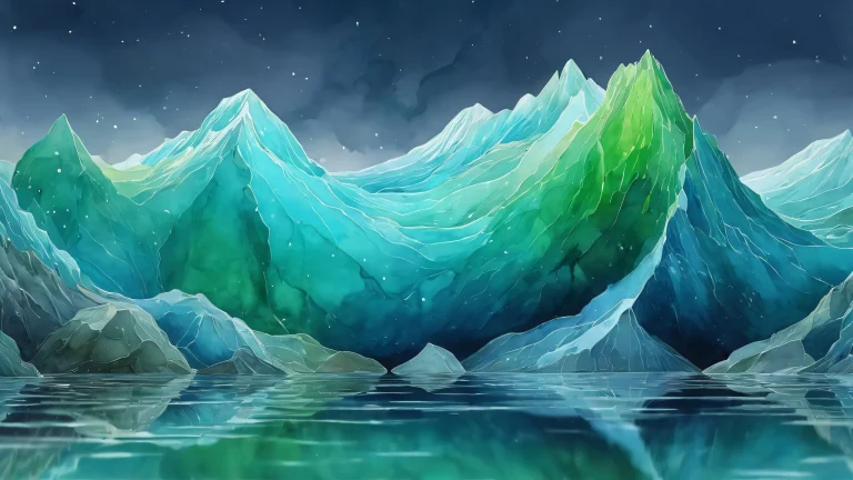 A serene and melancholic desktop wallpaper of Ditto, featuring a vast pure void on a rainy day. Suitable for PC or Desktop.