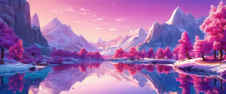 Desktop/PC wallpaper featuring a breathtakingly pure void with brilliant colors and radiant lighting.