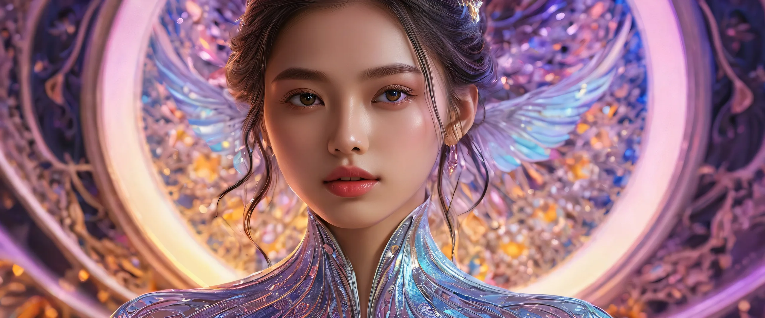 Epic Ethereal Portraits in Radiant Void Desktop Wallpaper Breathtaking desktop wallpaper of portraits set against a vast, pure void for Desktop/PC