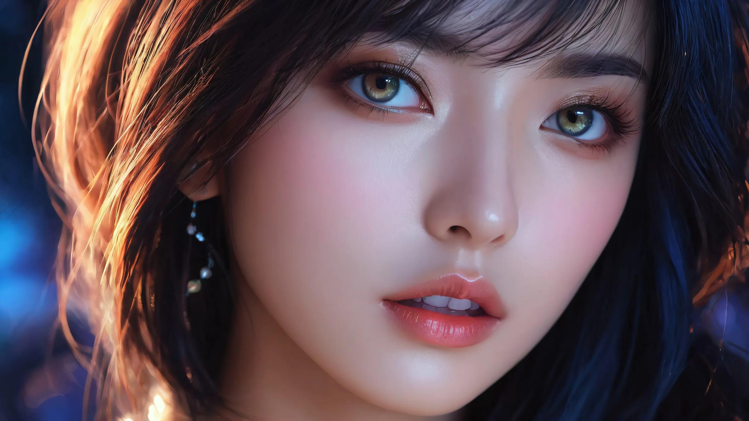 Epic Ethereal Portraits in Void Desktop Wallpaperperfecto para PC o escritorio A breathtaking desktop wallpaper of portraits against a pure void background, perfect for PC or Desktop.