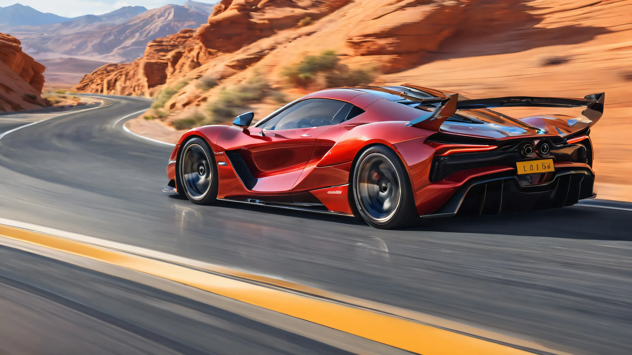 Desktop/PC wallpaper featuring a futuristic vehicle in a vast, pure void with motion blur and ethereal lighting.