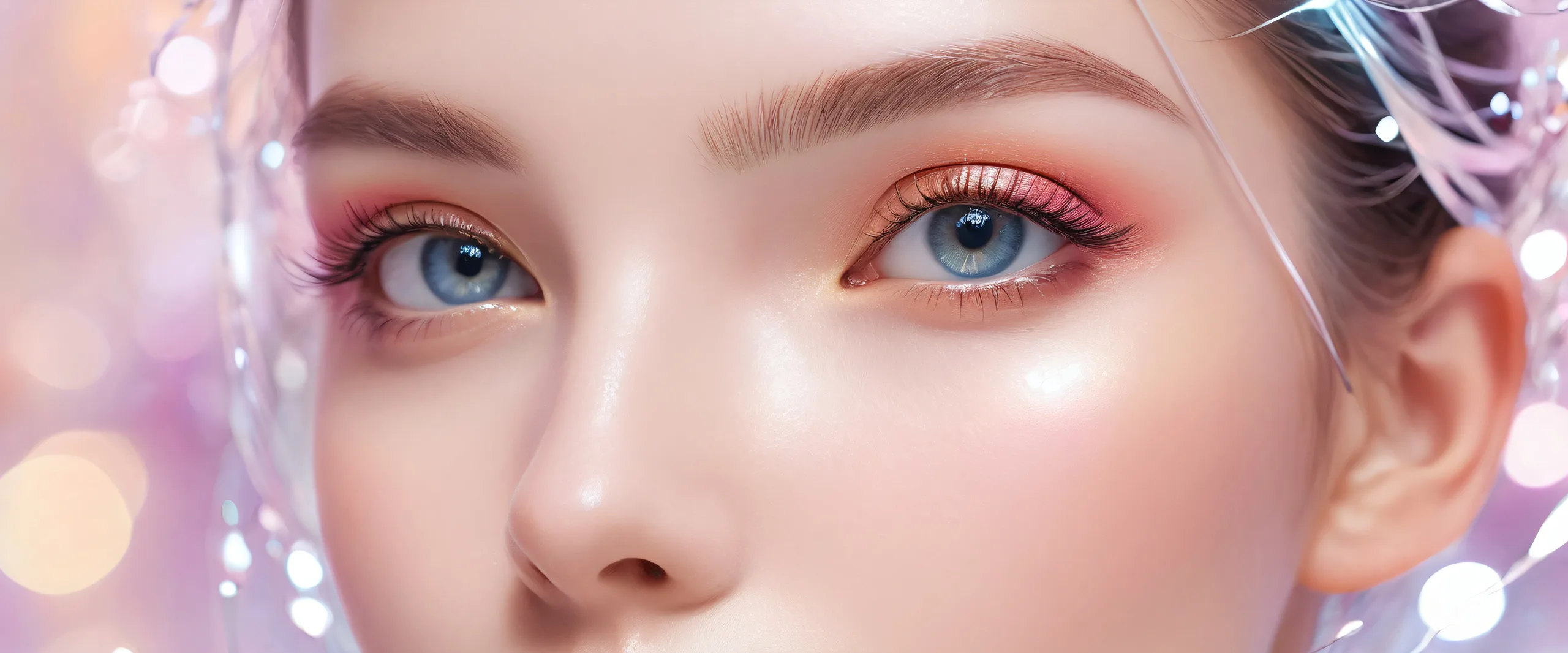 Beautiful face against a vast pure void on desktop/pc with pristine clarity and detailed illustration.