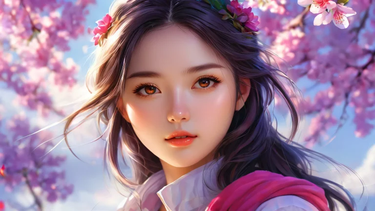 A stunning digital art of a girl in a vast pure void with extreme depth of field on a desktop/pc, perfect for a calming and inspiring ambiance.