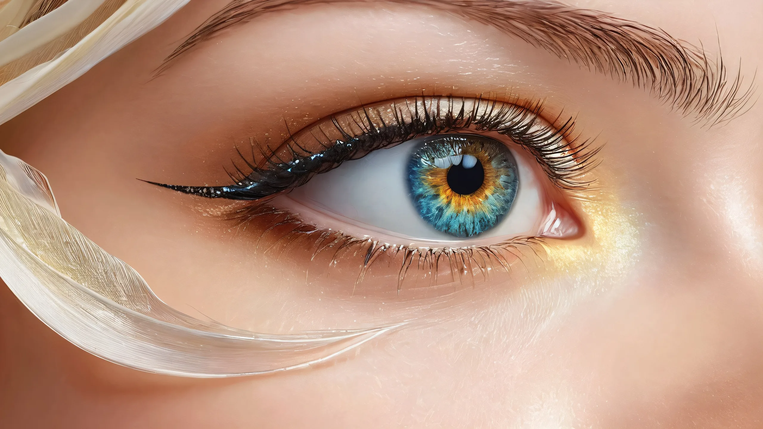 Beautiful desktop wallpaper with a perfectly clean void and ethereal lighting for Desktop/PC.