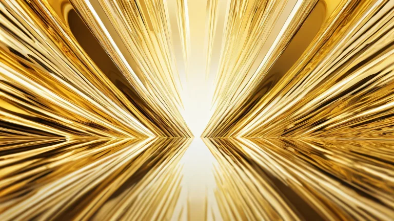 A stunning desktop wallpaper featuring a centered void with radiant colors and reflections on a clean and pristine background, ideal for macOS desktops.