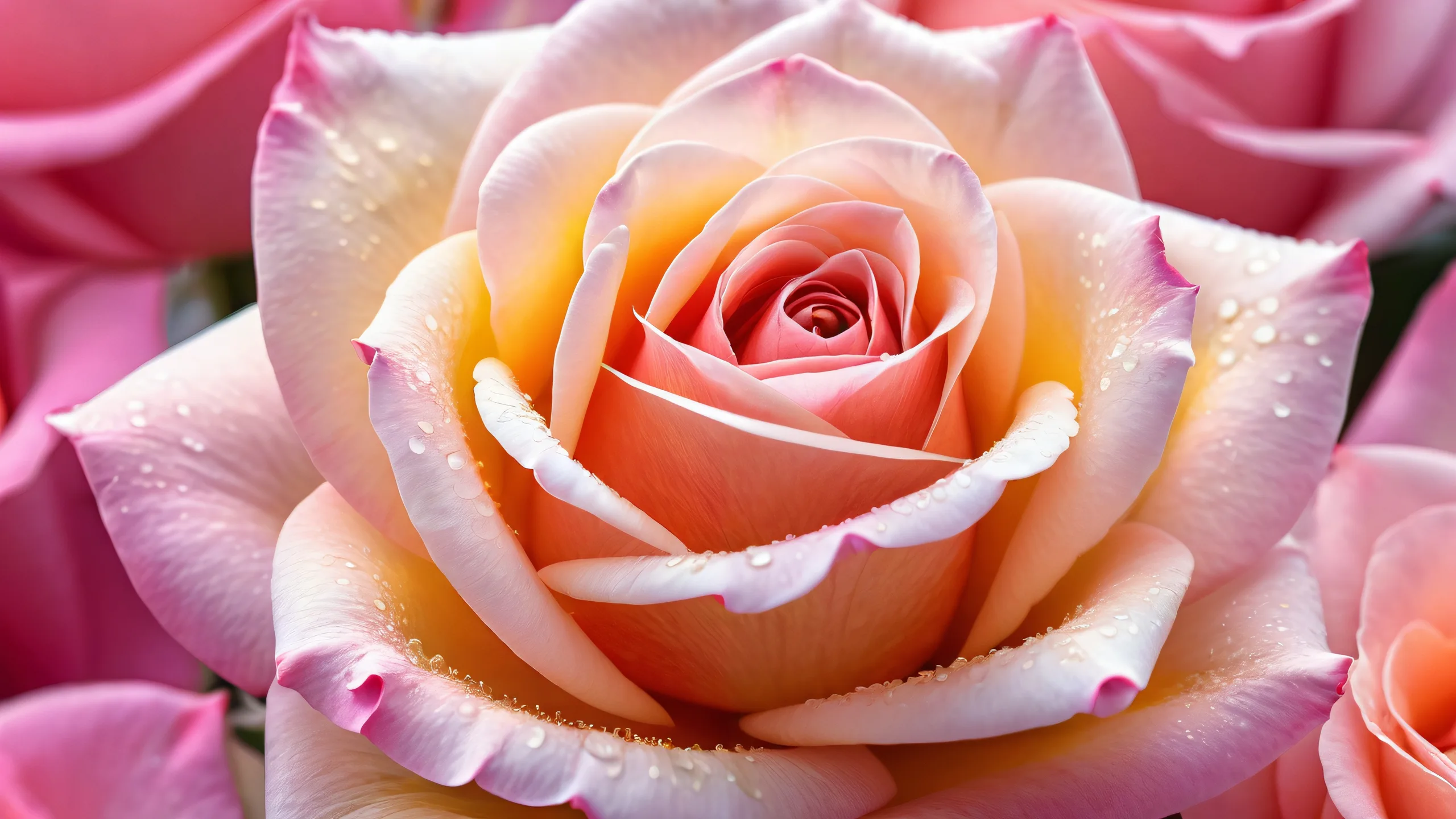 Epic Ethereal Radiance Unbound Desktop Wallpaper A centered figure against a vast pure void, perfect for your Desktop/PC.