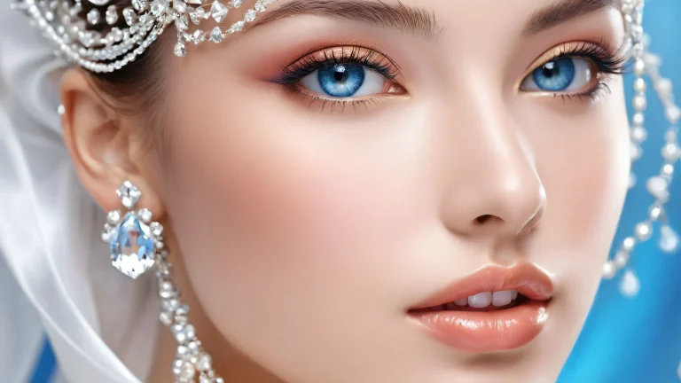 Beautiful desktop wallpaper featuring a breathtaking scene of radiant skin tones and deep blues set against a pristine pure void, Perfekt für Ihren PC oder Desktop.