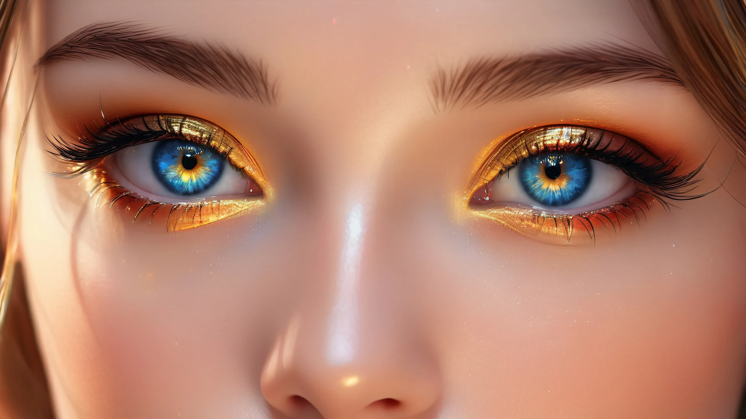 Beautiful desktop wallpaper featuring a stunning void with brilliant colors and reflections for PC/Desk use.