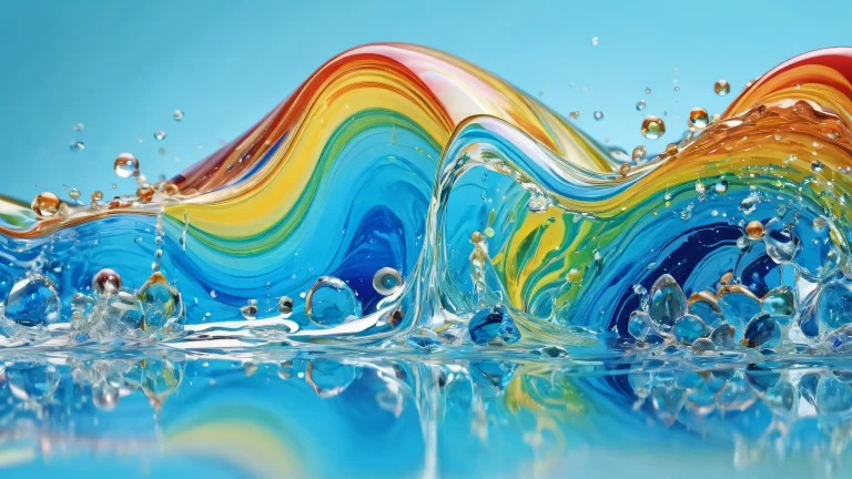 A stunning desktop background featuring a vast pure void with radiant rainbow hues and ethereal lighting, perfect for your PC or Desktop.