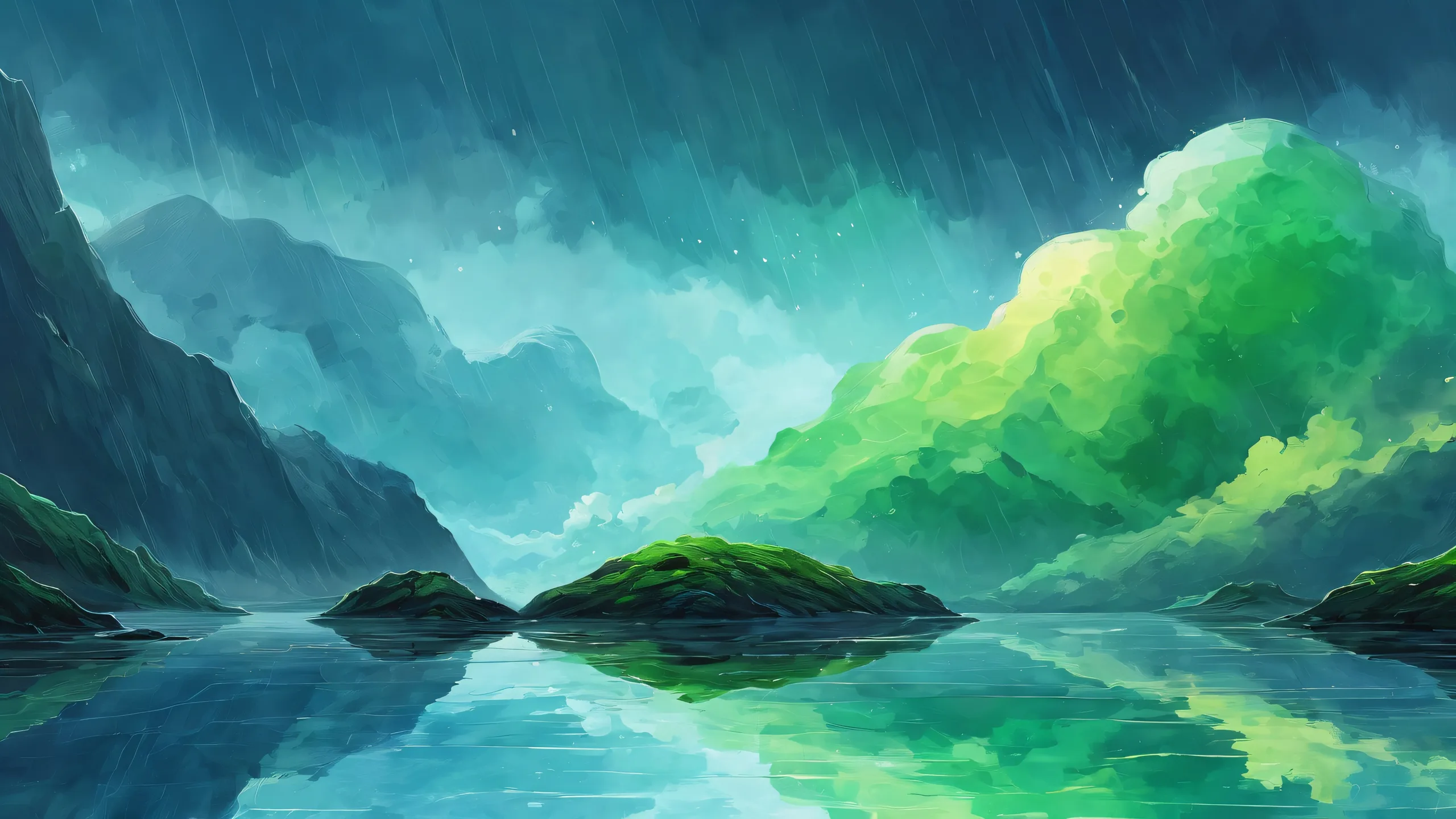 Ditto against a dark rainy backdrop on a Desktop/PC screen.