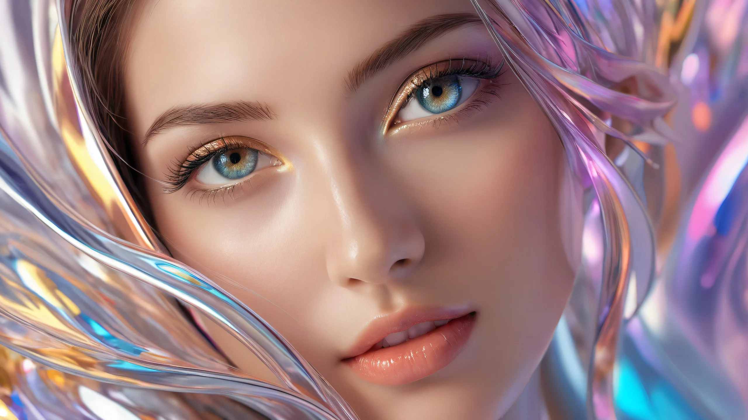 Ultra HD Ethereal Realms Awaits Wallpaper A stunning desktop image of a pure void with portraits and ethereal lighting for PC or Mac