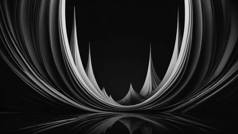 Surreal shapes on a dark desktop background for PC and Desktop use.
