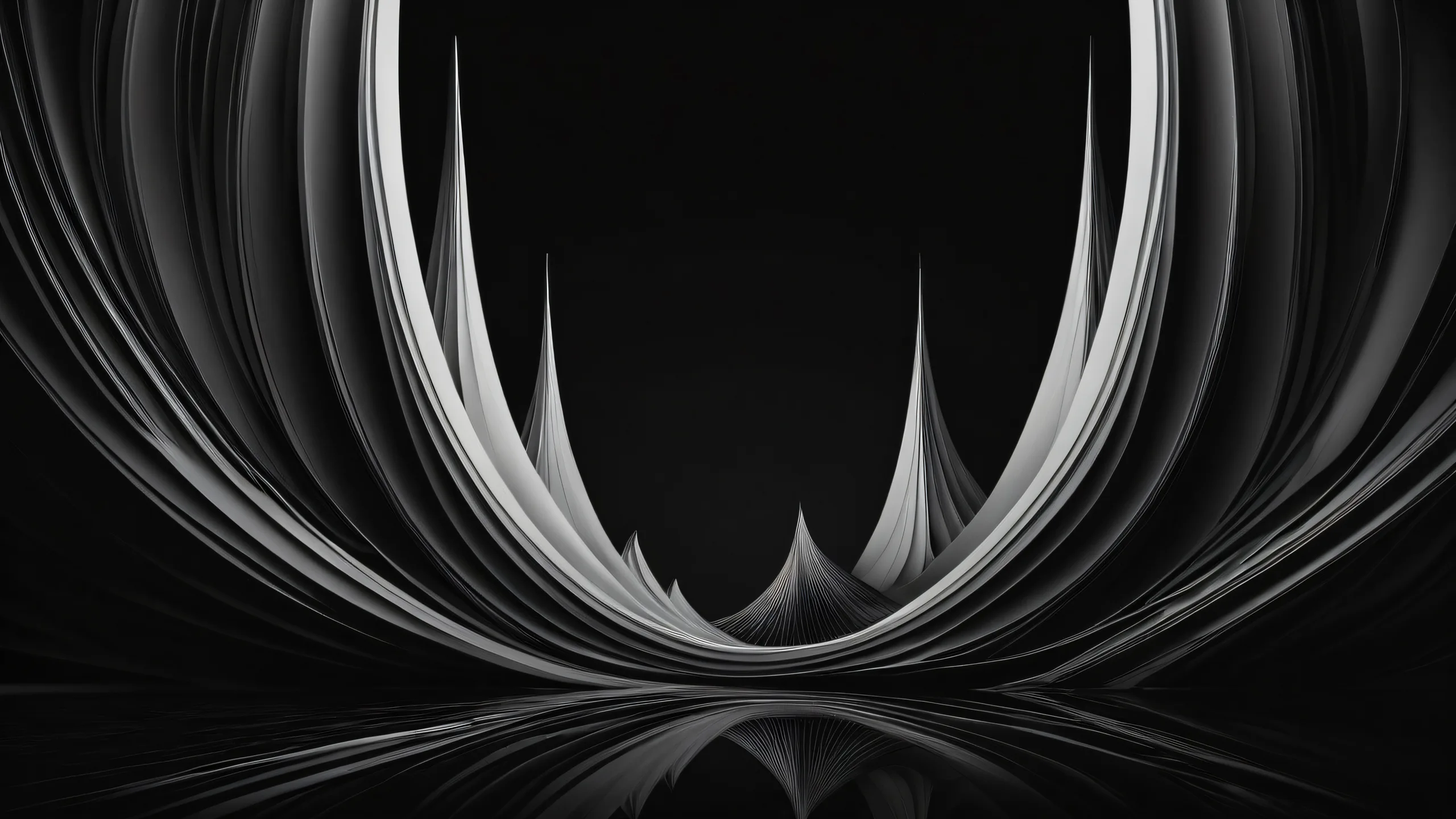 Surreal shapes on a dark desktop background for PC and Desktop use.