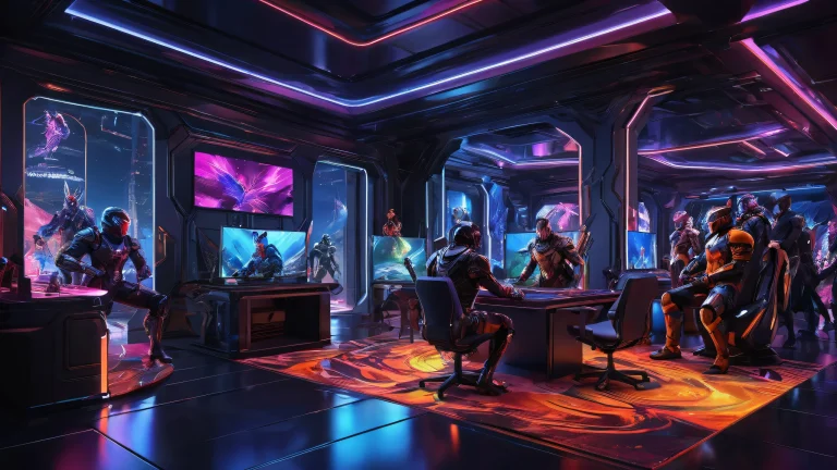 Breathtaking desktop wallpaper featuring video game characters in a pure void with extreme depth of field for an immersive experience on Desktop/PC.