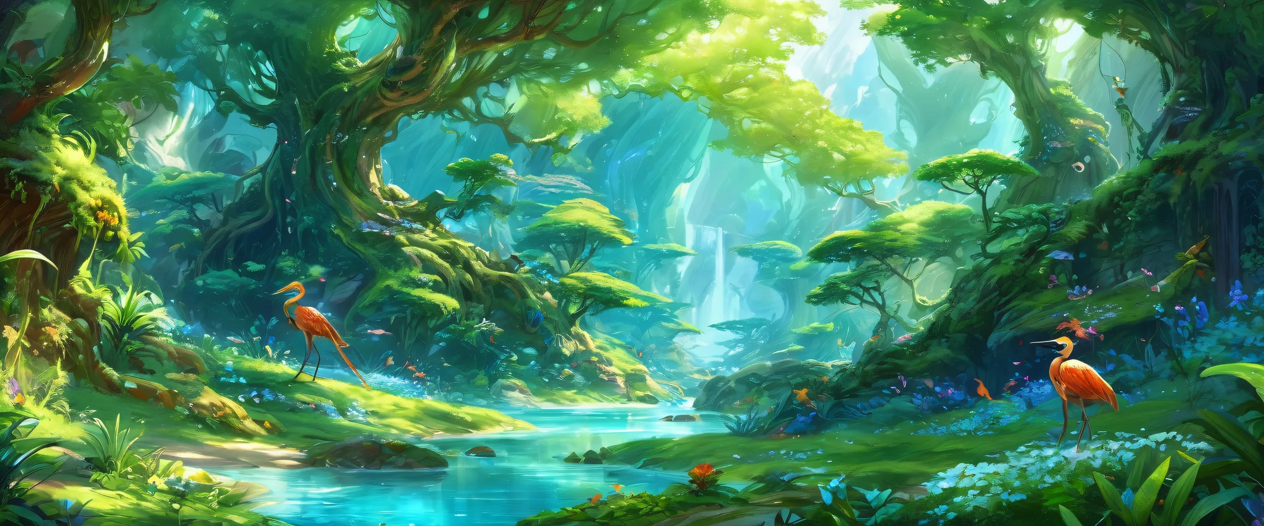 Breathtaking desktop background of video game creatures against a pure void backdrop, perfect for PC or Desktop. Deserves to be seen.