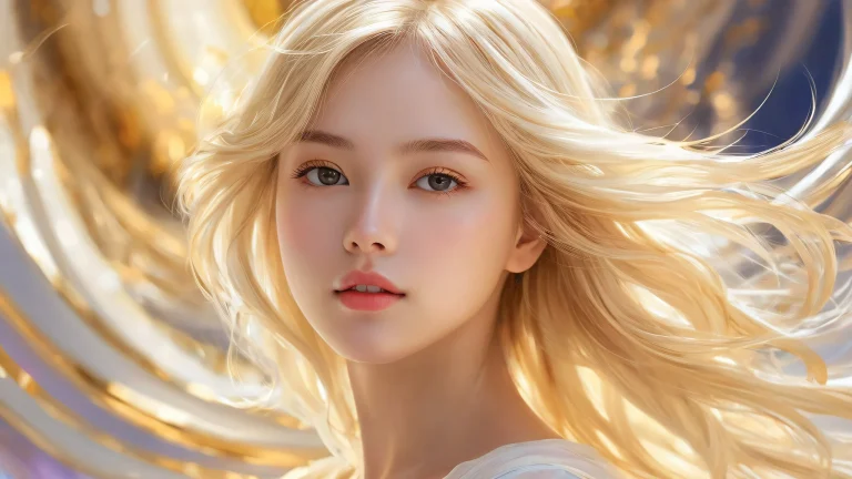 A stunning desktop scene of a girl set against a vast pure void with ethereal lighting and radiant colors, perfect for your PC or Desktop.