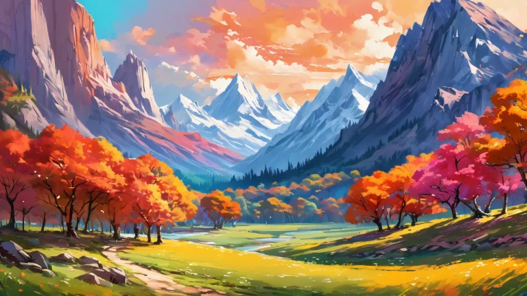 A breathtaking desktop background of a fantastical landscape for your PC or Desktop
