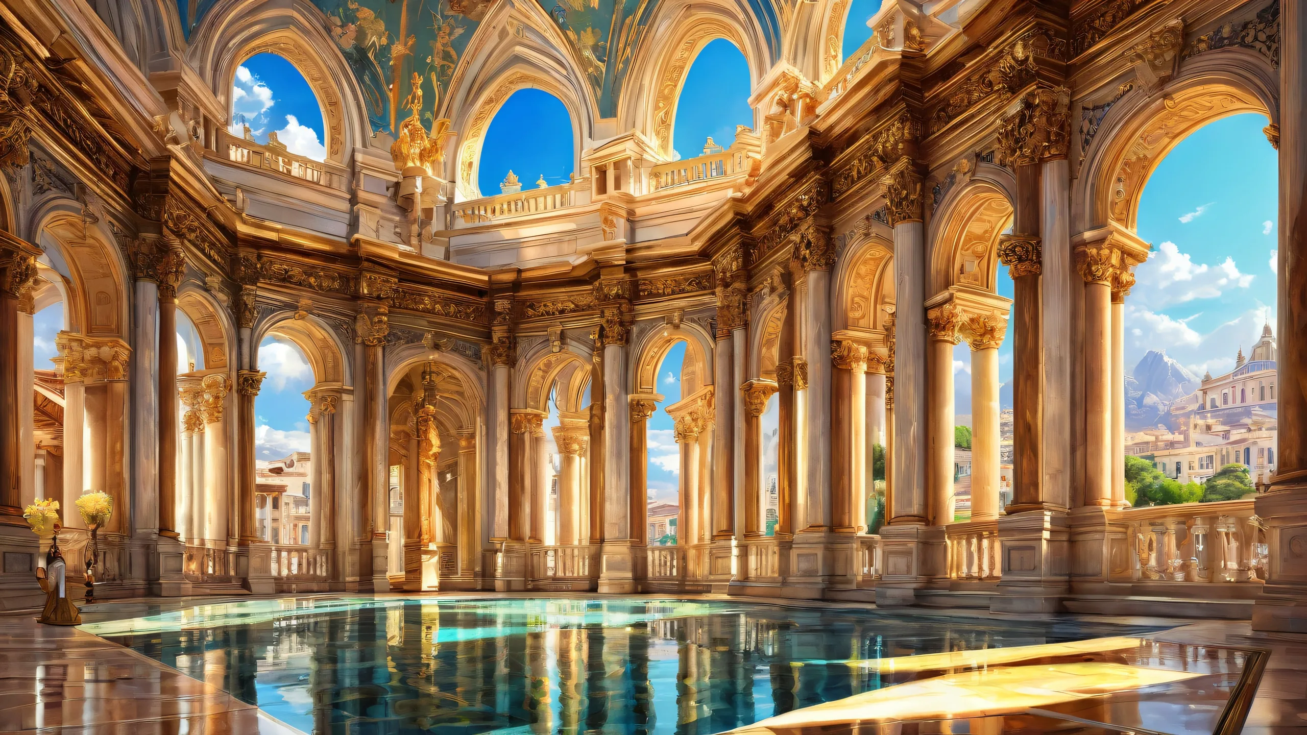 Breathtaking desktop wallpaper of a pristine void with visible brushstrokes and vibrant colors, perfect for a PC or Desktop background.