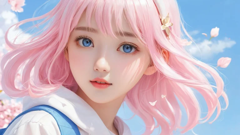 A beautiful anime illustration of a girl set against a vast pure void with subtle school atmosphere and ethereal lighting for desktop/pc use.