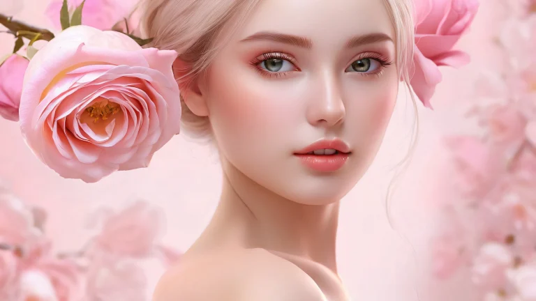 A sensual female figure in a pristine pure void with subtle gradient and ethereal lighting for desktop/pc users.