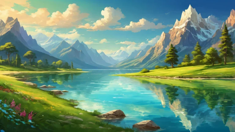 Ein atemberaubendes Desktop-Hintergrundbild einer perfekt sauberen, weiten, reinen Leere vor einer atemberaubenden Naturkulisse für Desktop/PC