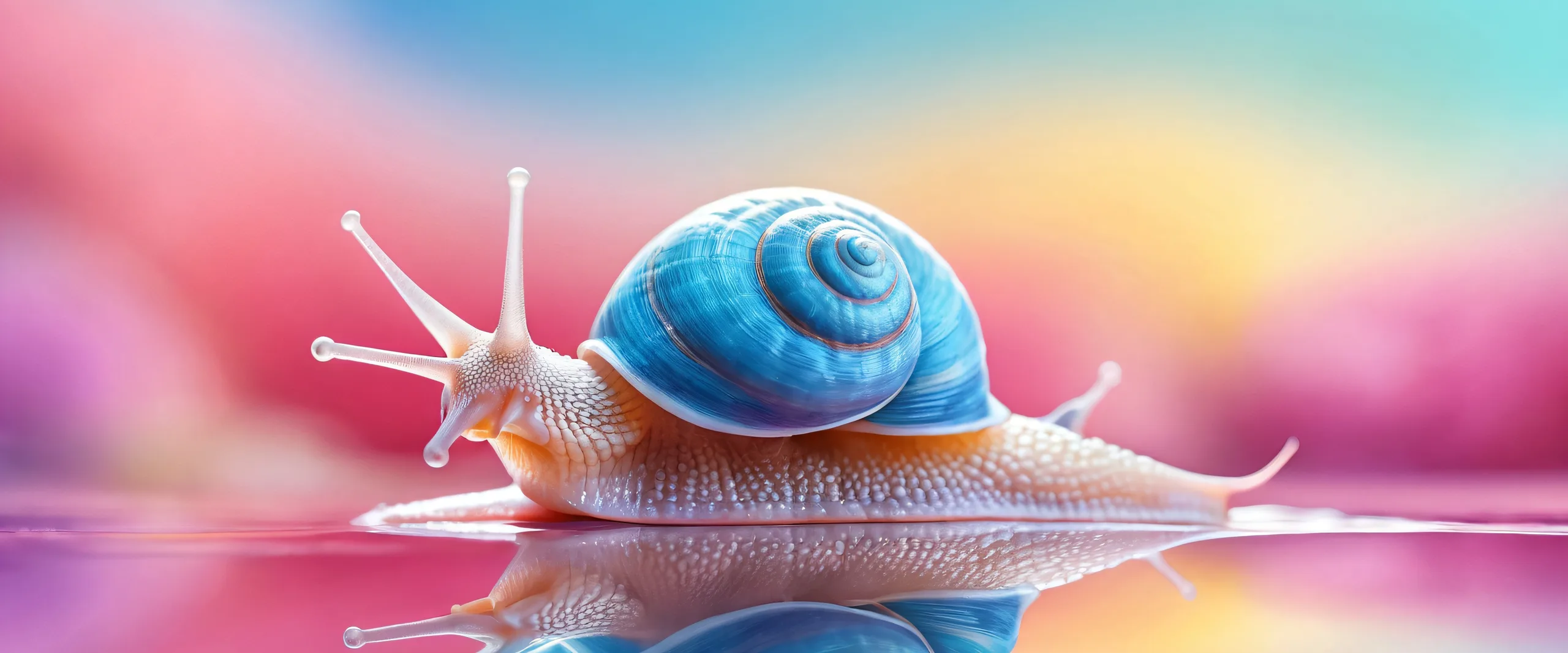 A stunning desktop wallpaper featuring a snail set against a vast, pure void with a perfect depth of field. Ideal for use on a desktop or PC.