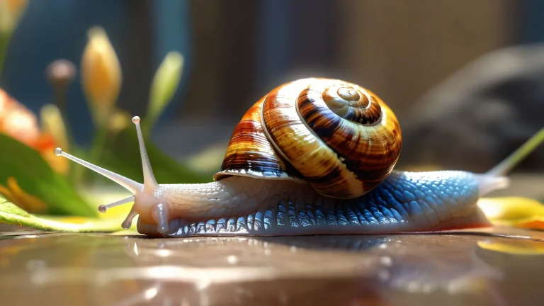 A stunning desktop scene featuring a snail in a vast, pure void with extreme depth of field and subtle texture, suitable for Desktop/PC use.