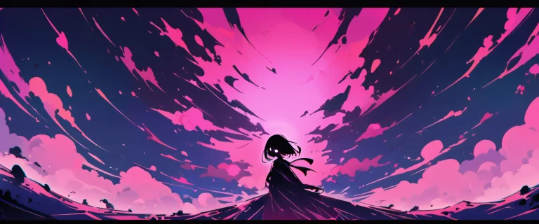 A girl stands alone in a vast, pure void with a bright and airy background, perfect for your desktop/pc.