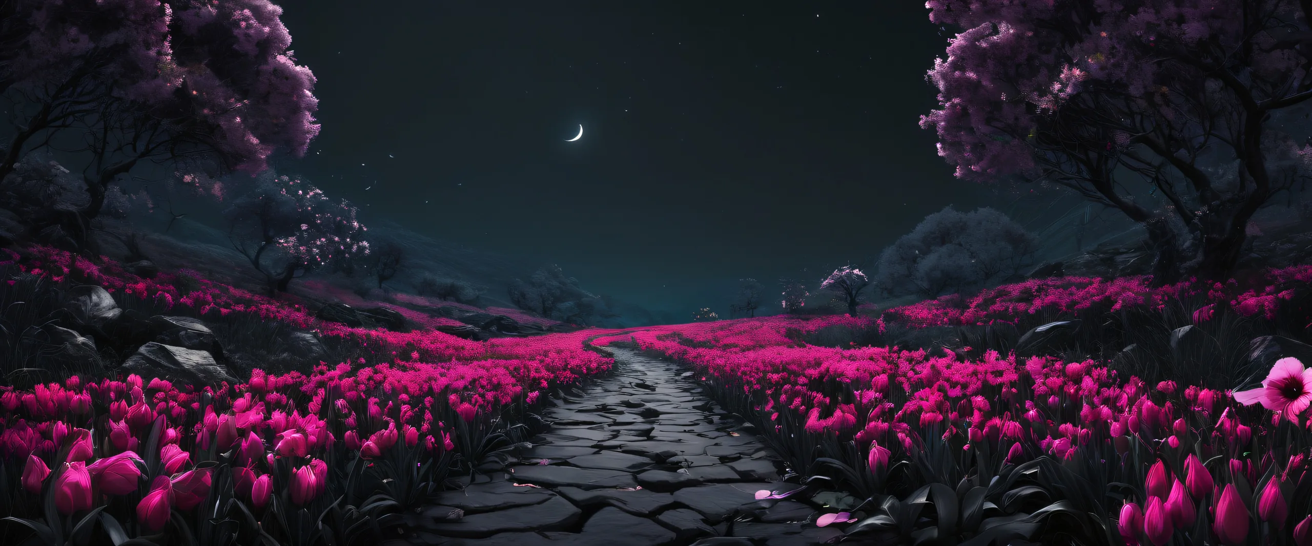 Epic Ethereal Spring Awakening Desktop Wallpaper Breathtaking desktop wallpaper of a creature amidst a vast pure void on a desktop/pc, perfect for dark mode enthusiasts.