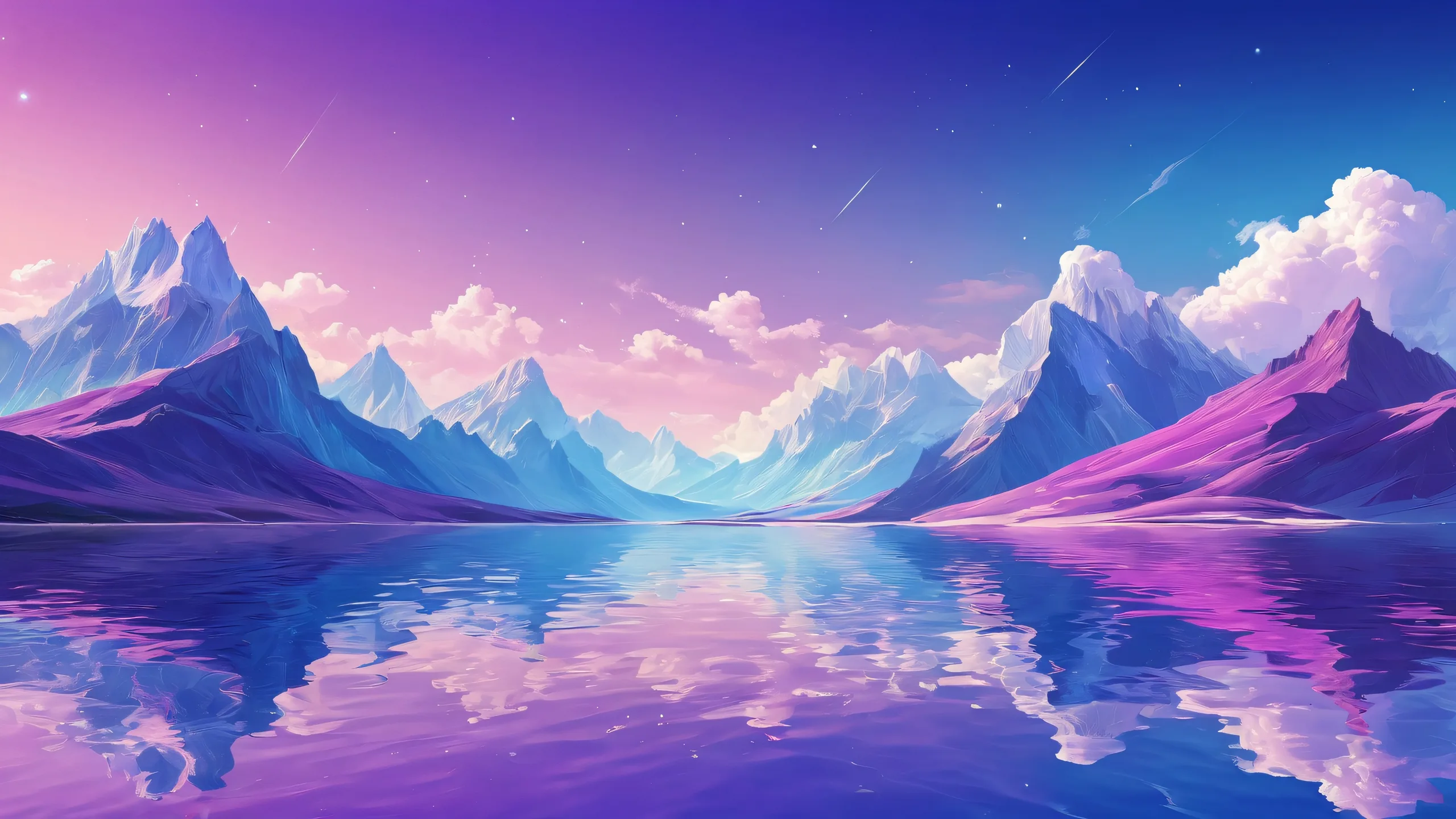A breathtaking desktop wallpaper of a pure void with deep blues and soft purples, perfect for your Desktop/PC.