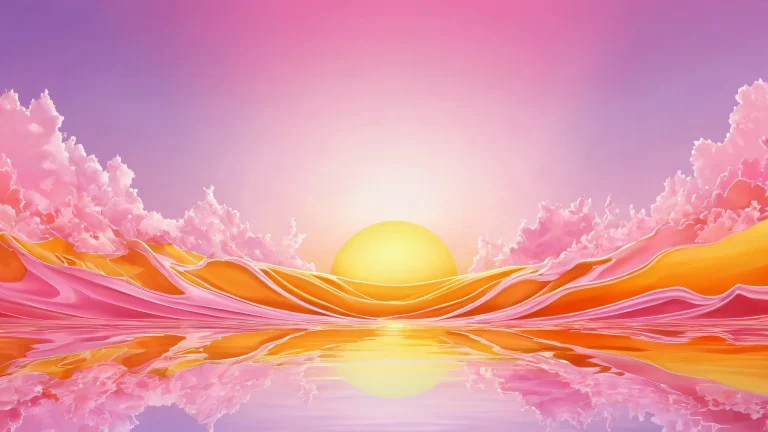 Beautiful sunset scene for Desktop/PC with deep void and radiant colors.