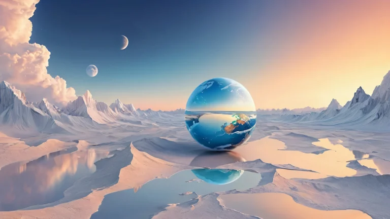 A breathtakingly realistic desktop wallpaper of a vast, pristine void with extreme depth of field, perfect for your Desktop/PC.