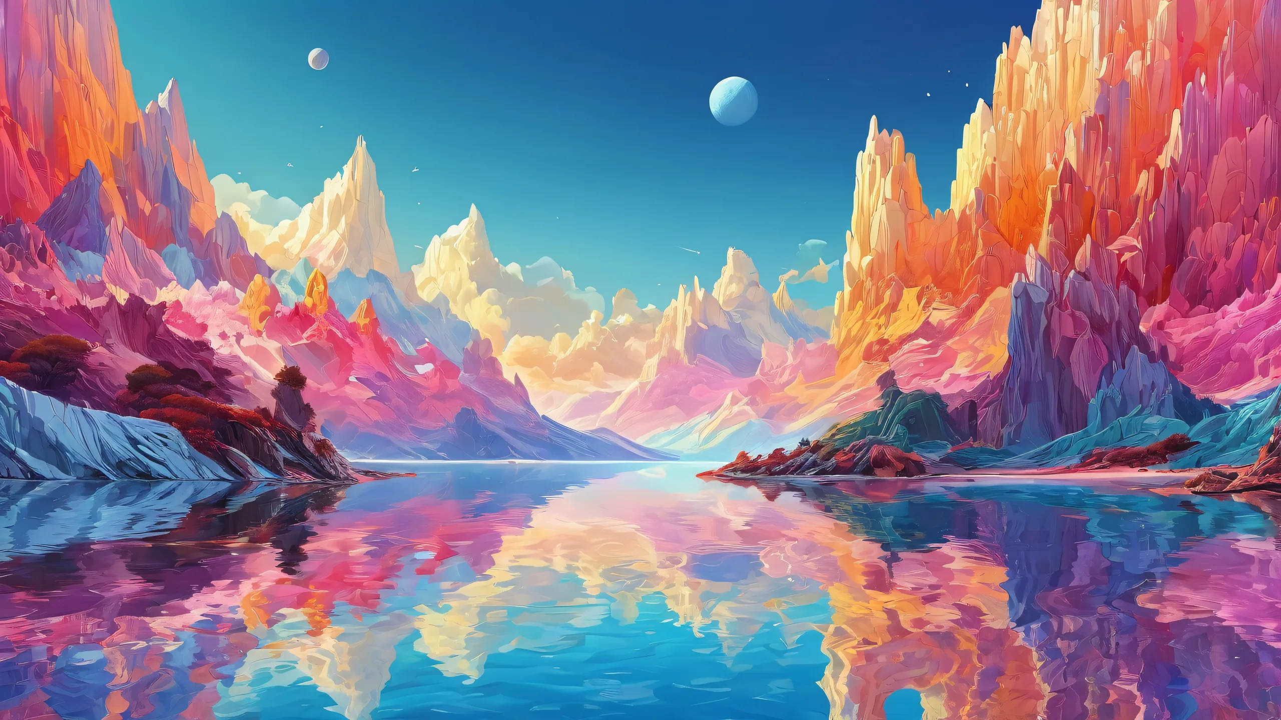 A stunning desktop image of a perfectly clean vast pure void on a Desktop/PC, with extreme depth of field and ethereal lighting.