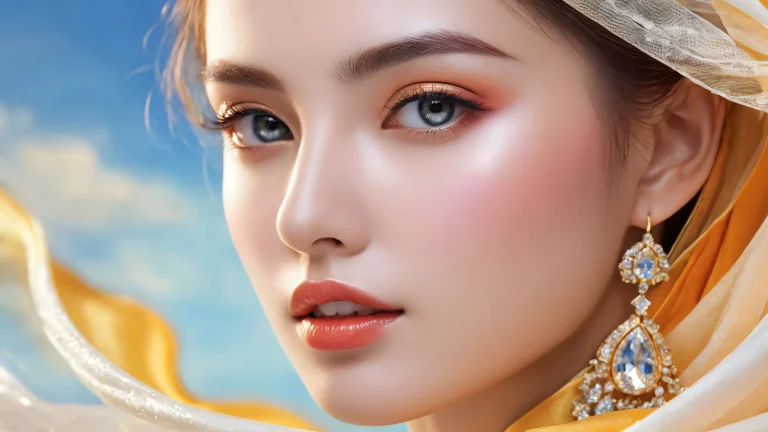 Beautiful desktop wallpaper featuring a stunning face amidst a vast, pure void with extreme depth of field, perfect for desktop/pc users.