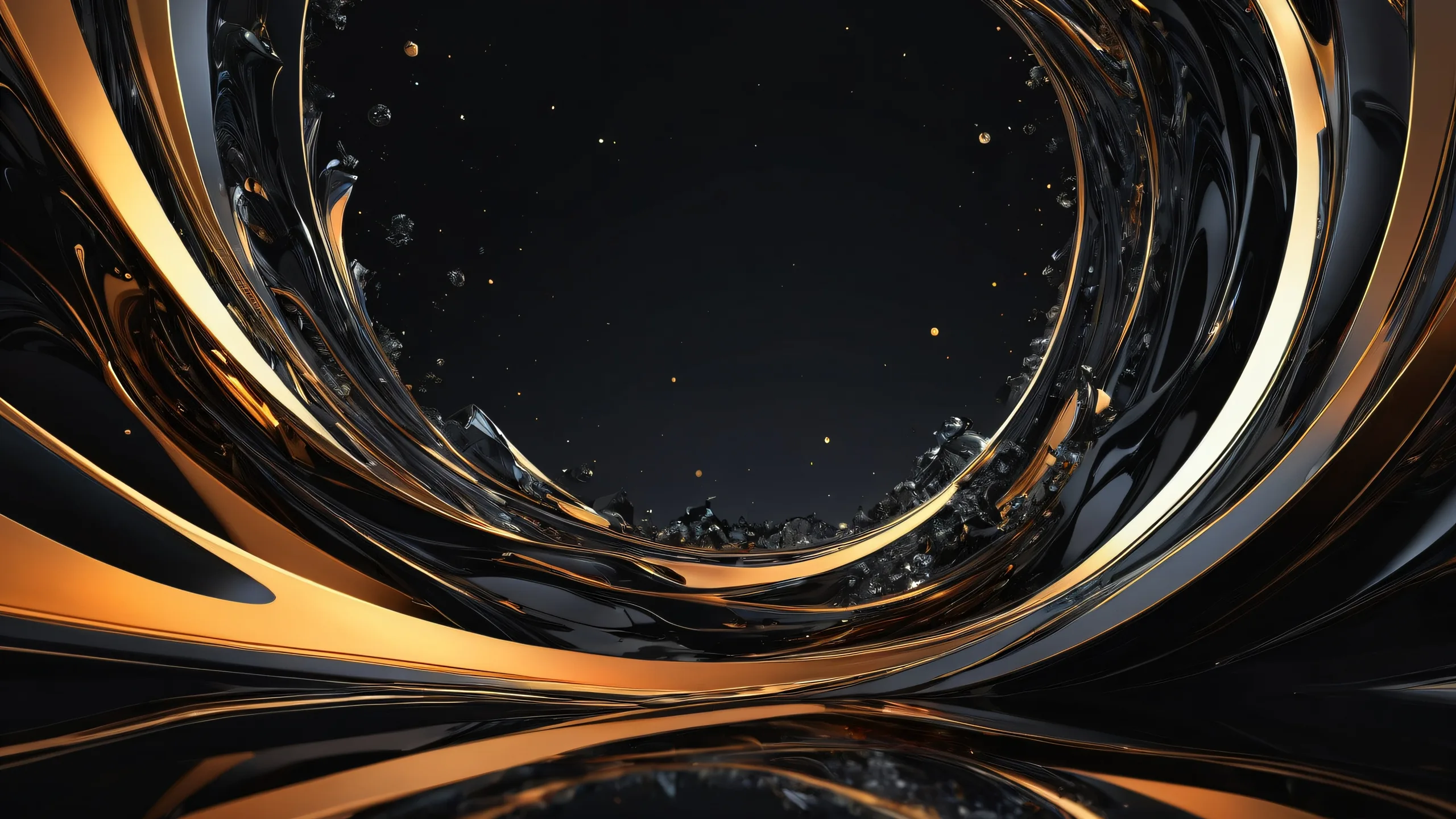 A stunning desktop wallpaper of a perfectly clean vast pure void on a Desktop/PC.