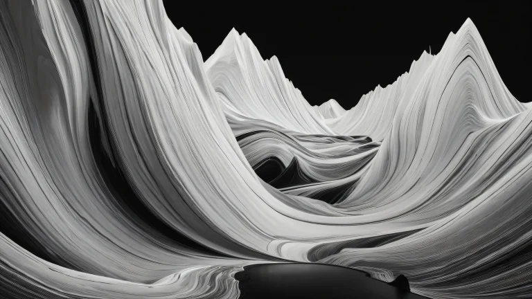 A serene and majestic desktop background featuring a vast pure void with striking contrast and luminescent accents, perfect for your Desktop/PC.