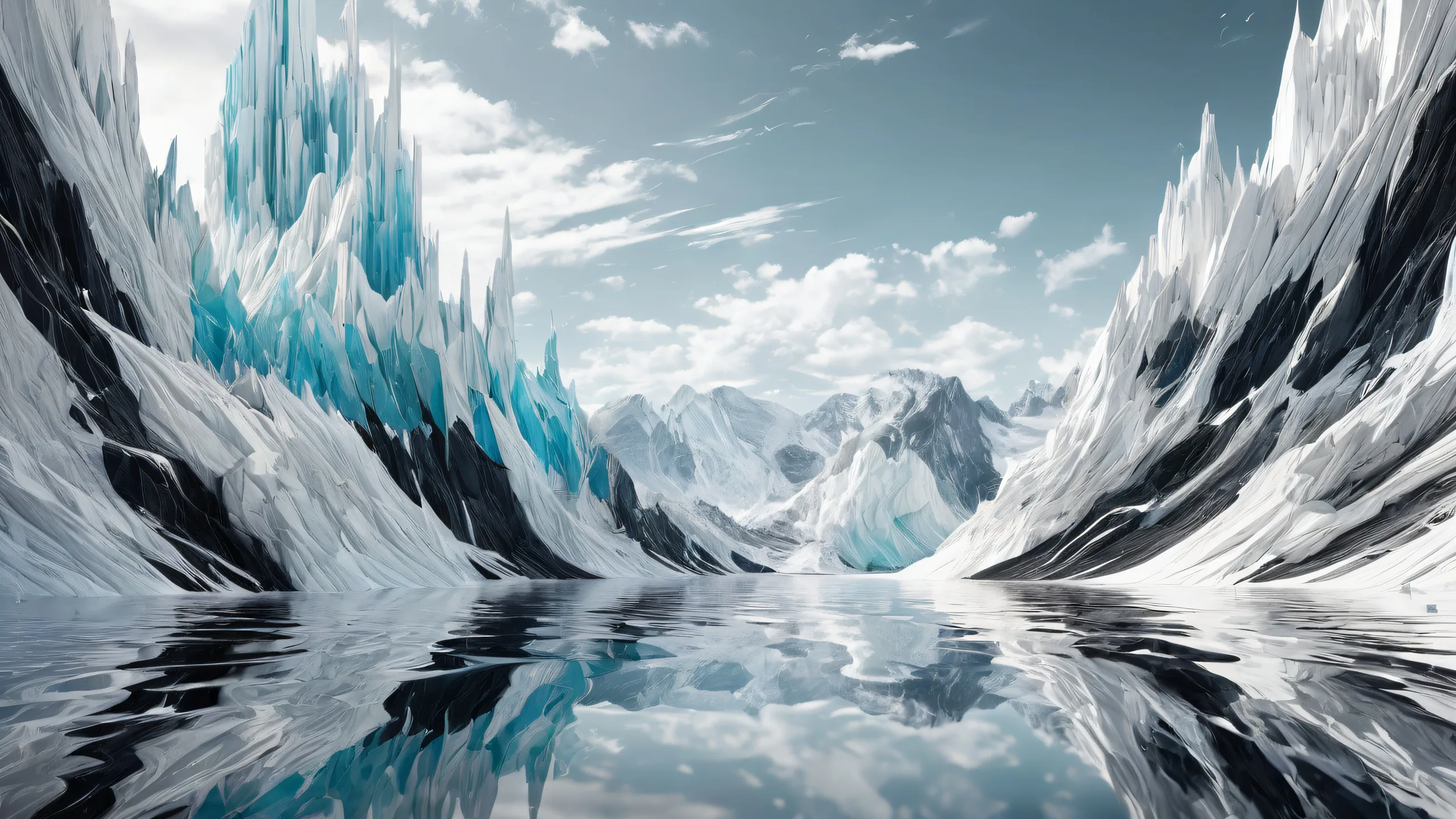 A beautiful monochrome desktop wallpaper featuring an extreme depth of field, perfect for a Desktop/PC with pristine clarity and ethereal lighting.