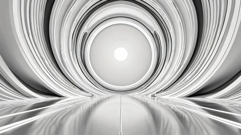 A serene and calming desktop image of a centered void with ethereal lighting on a Mac-compatible wallpaper.